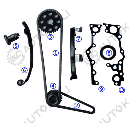 Kit de cadenas de tiempo para TOYOTA 2TZ-FE 2.4L EMINA/ESTIMA/PREVIA/LUCIDA DOHC 16V 94-99 13506-75010 102L