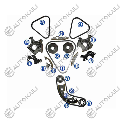 Kit de cadena de tiempo para AUDI/VW AUDI A6 4F2,C6 2.4 2393CC 133KW 177PS 2004.5-2008.10 06E109229F 106L