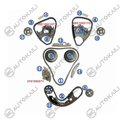 Kit de cadenas de tiempo para AUDI / VW S5 8F7 CAKA 245KW 3.0T 08-11 06E109465BC 108L