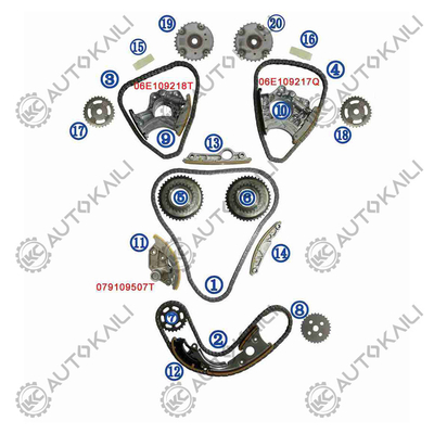 Kit de cadenas de tiempo para AUDI / VW S5 8F7 CAKA 245KW 3.0T 08-11 06E109465BC 108L
