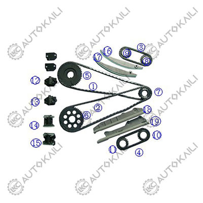 Kit de cadena de distribución de plástico PA66 / PA46 para FORD Mustang 281Cu. V8 GAS DOHC Gasolina 4.6L 98-99