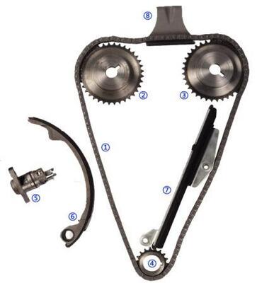 Kit de cadenas de tiempo de plástico PA66 / PA46 para INFINITI SR20DE / T SR20DT
