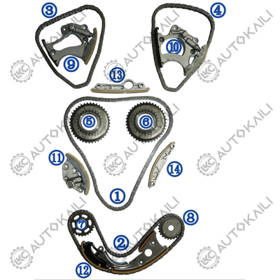 Kit de cadena de tiempo para AUDI A7 4GA CNYA 150KW 2.8L 10-14 A6L 4X8/ C7 CNYB 162KW 2.8L 12-16 06E109465BC 108L