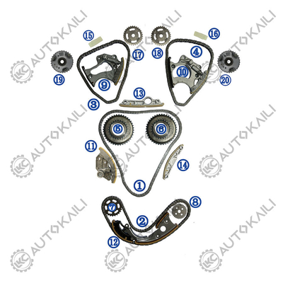 Kit de cadenas de tiempo para AUDI VW Touareg CYJA 235KW 3.0TSI 11-16 A4L A6L A7 A5 Q5 S5 SQ5 Q7 06E109465BC 108L 06E109465AM