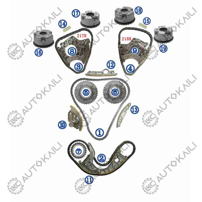 Kit de cadenas de tiempo para AUDI A8 (4E8) BVJ 257KW 4.2FSI 07-10