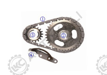 Kit de cadena de tiempo para E43Z6268A 46L Kit de cadena de tiempo para Ford HSC Motor Tempo 2.5-N ((153) OHV 4Cyl 86-92