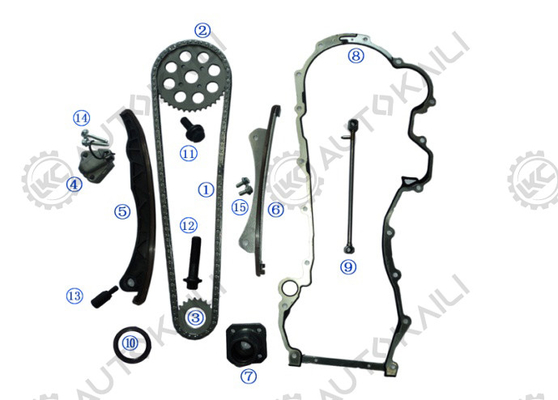 Kit de cadenas de tiempo de hierro para OPEL/VAUXHALL AGILA Z 13 DT / Z 13 DTJ 1248CC 03.8- ASTRA H / Mk V Z 13 DTH 1248CC 04.1-09.5