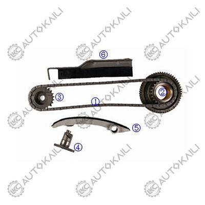 Kit de cadenas de tiempo de plástico PA66 / PA46 para L200 4WD Diesel 4M40T 2.8L 03-06