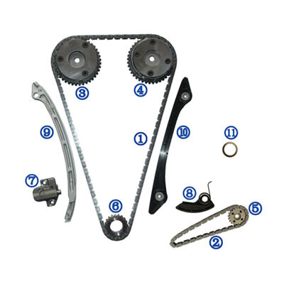 Kit de cadenas de tiempo de plástico PA66 / PA46 para MAZDA 2.0L IVCT TURBO 2012-2015