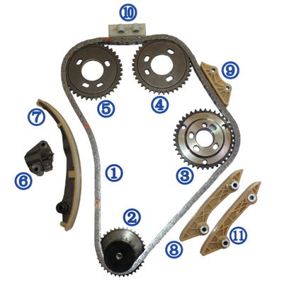 El equipo de cadena que mide el tiempo para el salón Turnier de FORD MONDEO TRANSITA a Van Engine TDDI/TDCI/TDE/TD/DI 2.0/2.2/2.4 1102609 2*132L
