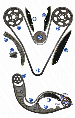 Cadena Kit For AUDI VW TOUAREG Q5 Q7 A4 A5 A6 A7 A8 3.0TDI 059109229S de la sincronización del motor CRCA CJMA
