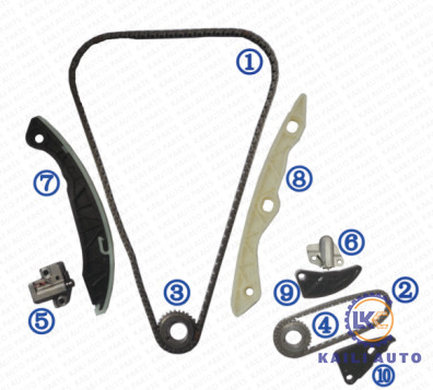 Equipo de cadena que mide el tiempo para el motor G4KE 2.4L 24321-25000 9*180L de HYUNDAI KIA Sonata IX35 Santa Fe KIA Sportage Sorento K5