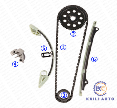 Equipo de cadena que mide el tiempo para el motor cívico L13A1 1.3L 14401-PWA-004 9*126L 14211-PWA-000 de HONDA JAZZ MK2 Hybird