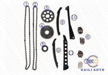 La cadena de la sincronización de F6TZ6268AA 8*122 fijada para Ford Excursion E-350 5.4L 330Cu.V8 PROVEE DE GAS SOHC 2001