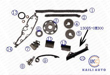 CENTRO TURÍSTICO ALMERA 13028-53Y00 80L 13070-53Y10 del ANUNCIO de Kit For NISSAN de la cadena de la sincronización de GA14DE GA16DE