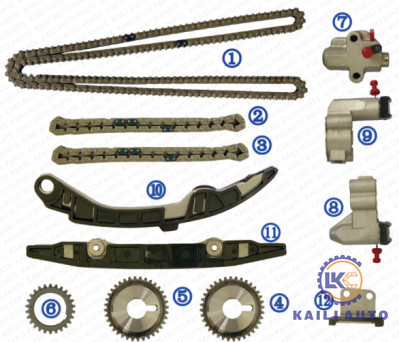 Cadena Kit For NISSAN TEANA J32 J31 2.3L 2.5L 3.5L 13028-JK00A 11*196L 13028-AL510 9*66L de la sincronización del motor VQ25DE